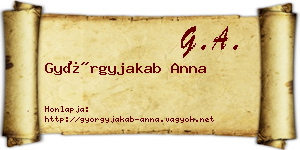 Györgyjakab Anna névjegykártya
